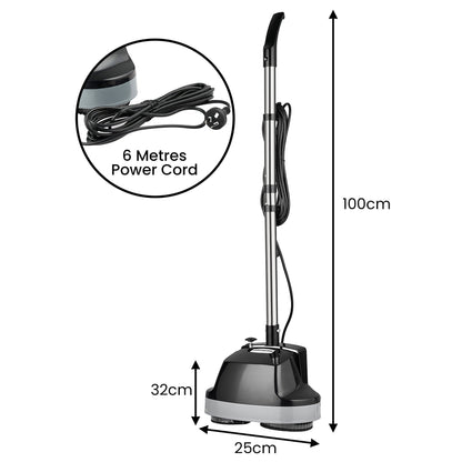 Kartrite Hauskeeper Gen2 5-in-1 Black Electric Floor Polisher Hard Waxer Buffer Scrubber Cleaner 240v With V240-FLR-POL-BK