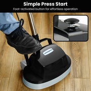Kartrite Hauskeeper Gen2 5-in-1 Black Electric Floor Polisher Hard Waxer Buffer Scrubber Cleaner 240v With V240-FLR-POL-BK