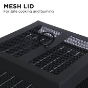 Wallaroo Portable Outdoor Fire Pit for BBQ, Grilling, Cooking, Camping V240-FPT-HP04