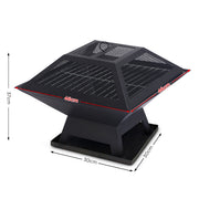 Wallaroo Portable Outdoor Fire Pit for BBQ, Grilling, Cooking, Camping V240-FPT-HP04