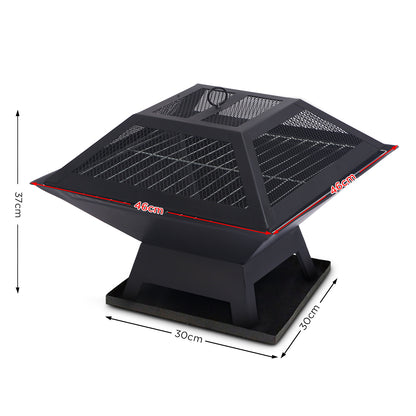 Wallaroo Portable Outdoor Fire Pit for BBQ, Grilling, Cooking, Camping V240-FPT-HP04
