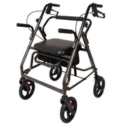 Orthonica Foldable Steel Frame Rollator Walker Lightweight Mobility Aid in Grey V240-FRW-MAS-01L-GY