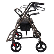 Orthonica Foldable Steel Frame Rollator Walker Lightweight Mobility Aid in Grey V240-FRW-MAS-01L-GY