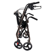 Orthonica Foldable Steel Frame Rollator Walker Lightweight Mobility Aid in Grey V240-FRW-MAS-01L-GY