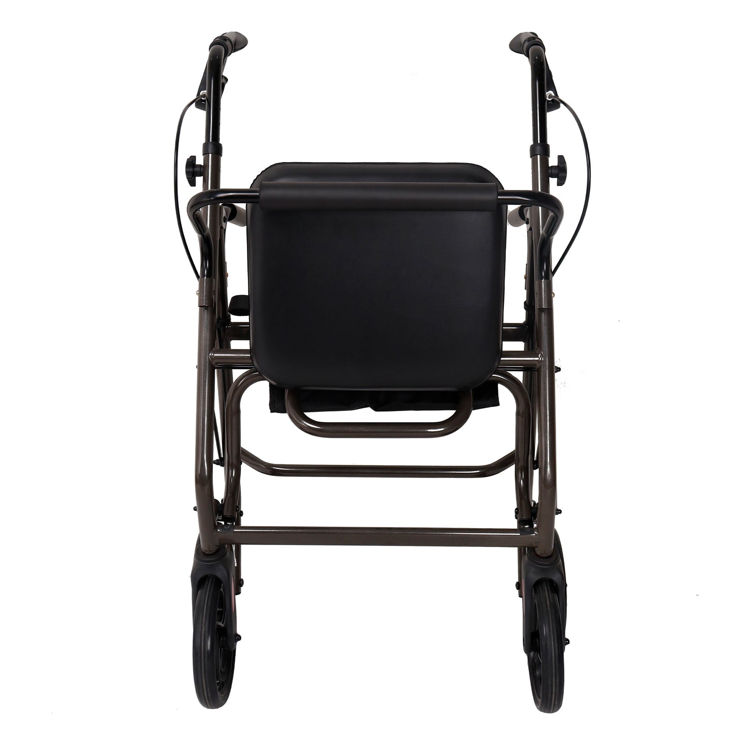 Orthonica Foldable Steel Frame Rollator Walker Lightweight Mobility Aid in Grey V240-FRW-MAS-01L-GY
