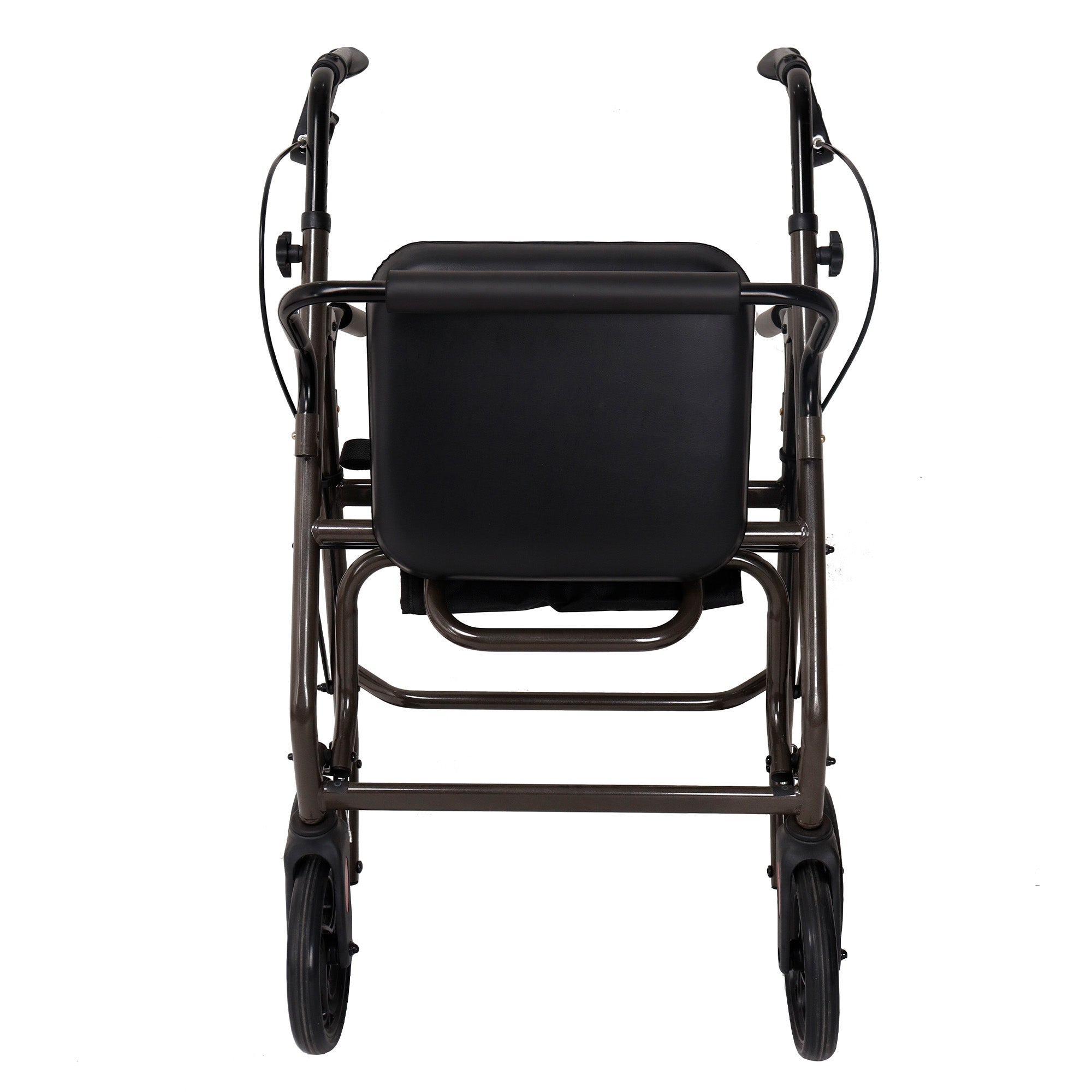 Orthonica Foldable Steel Frame Rollator Walker Lightweight Mobility Aid in Grey V240-FRW-MAS-01L-GY