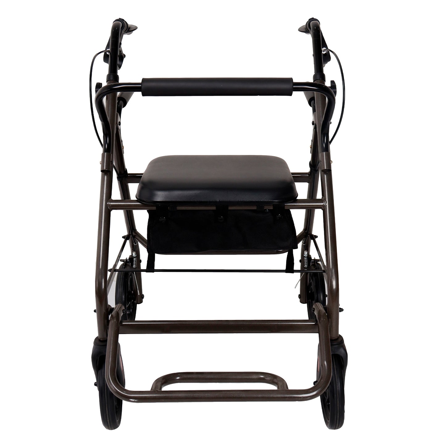 Orthonica Foldable Steel Frame Rollator Walker Lightweight Mobility Aid in Grey V240-FRW-MAS-01L-GY