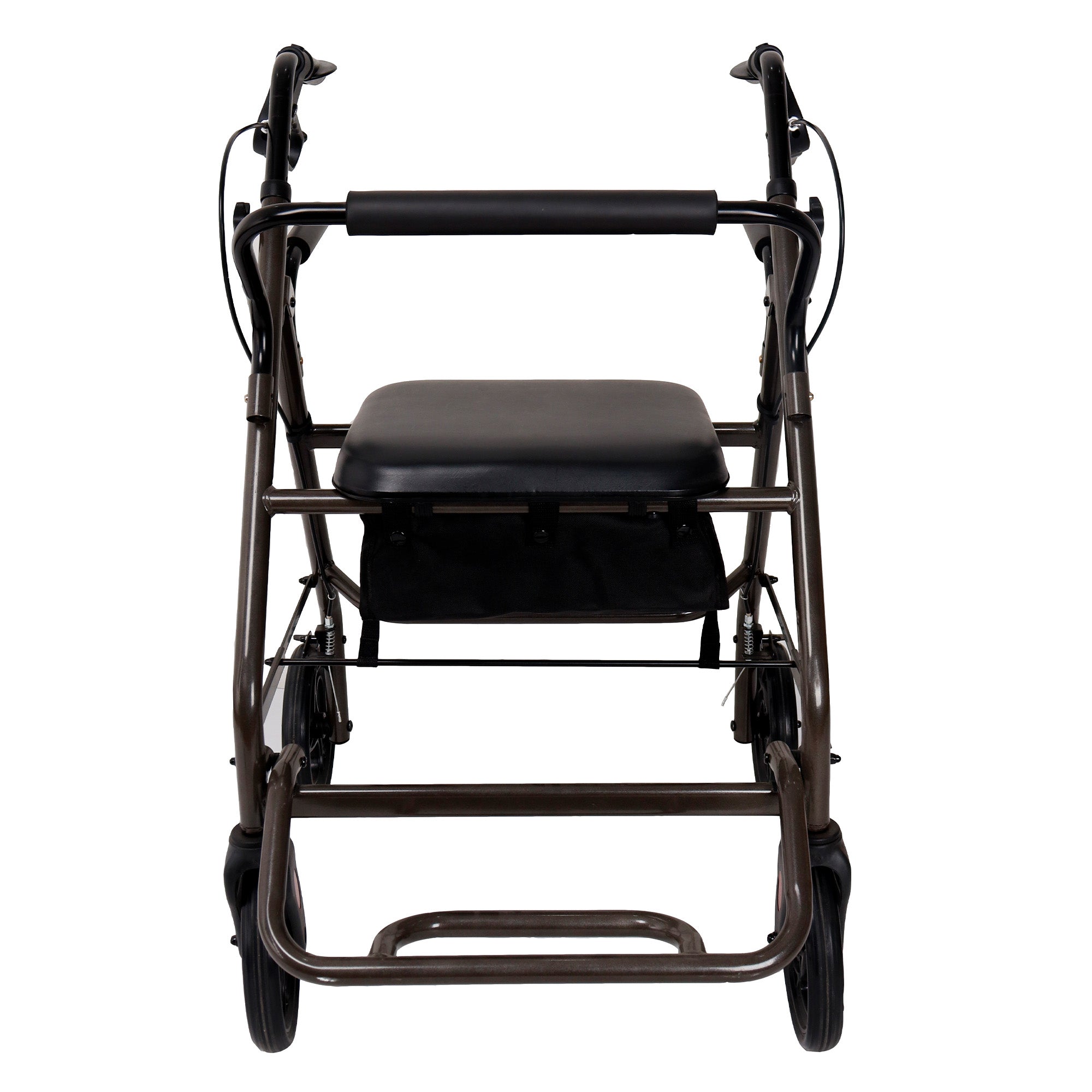 Orthonica Foldable Steel Frame Rollator Walker Lightweight Mobility Aid in Grey V240-FRW-MAS-01L-GY