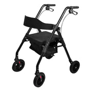 Orthonica Foldable Mobility Steel Rollator 136kg Max Capacity Black V240-FRW-MAS-029-BK