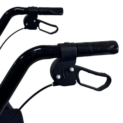 Orthonica Foldable Mobility Steel Rollator 136kg Max Capacity Black V240-FRW-MAS-029-BK