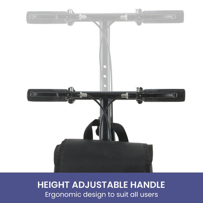 Orthonica Mobility Steel Knee Scooter Walker Steerable Ergonomic Foldable Scooter 10-inch Wheels Height V240-FRW-MAS-06L-BK