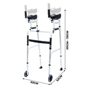 Orthonica Folding Rollator Walker Aluminium Adjustable Handles With Cane Box V240-FRW-MAS-30-508L