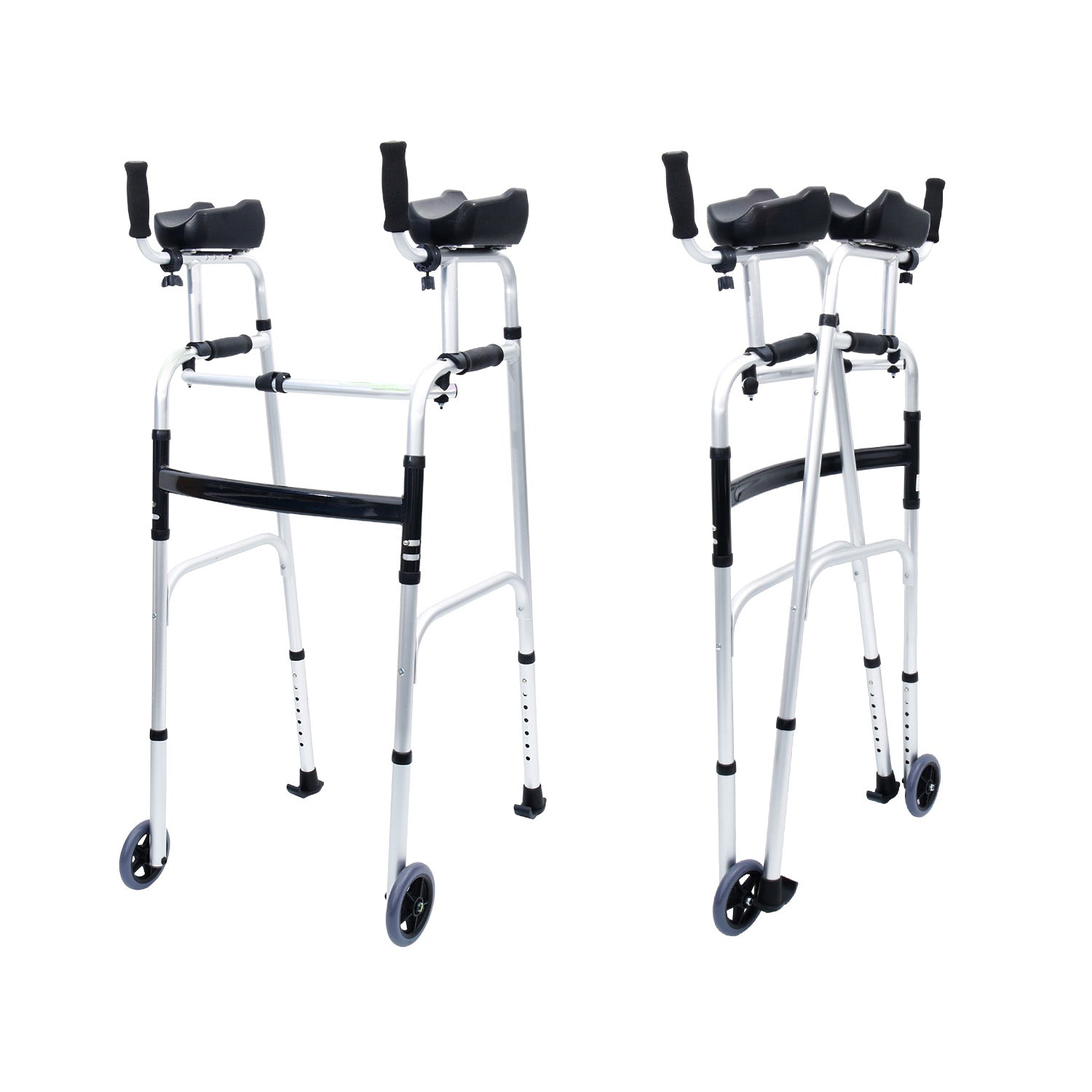Orthonica Folding Rollator Walker Aluminium Adjustable Handles With Cane Box V240-FRW-MAS-30-508L
