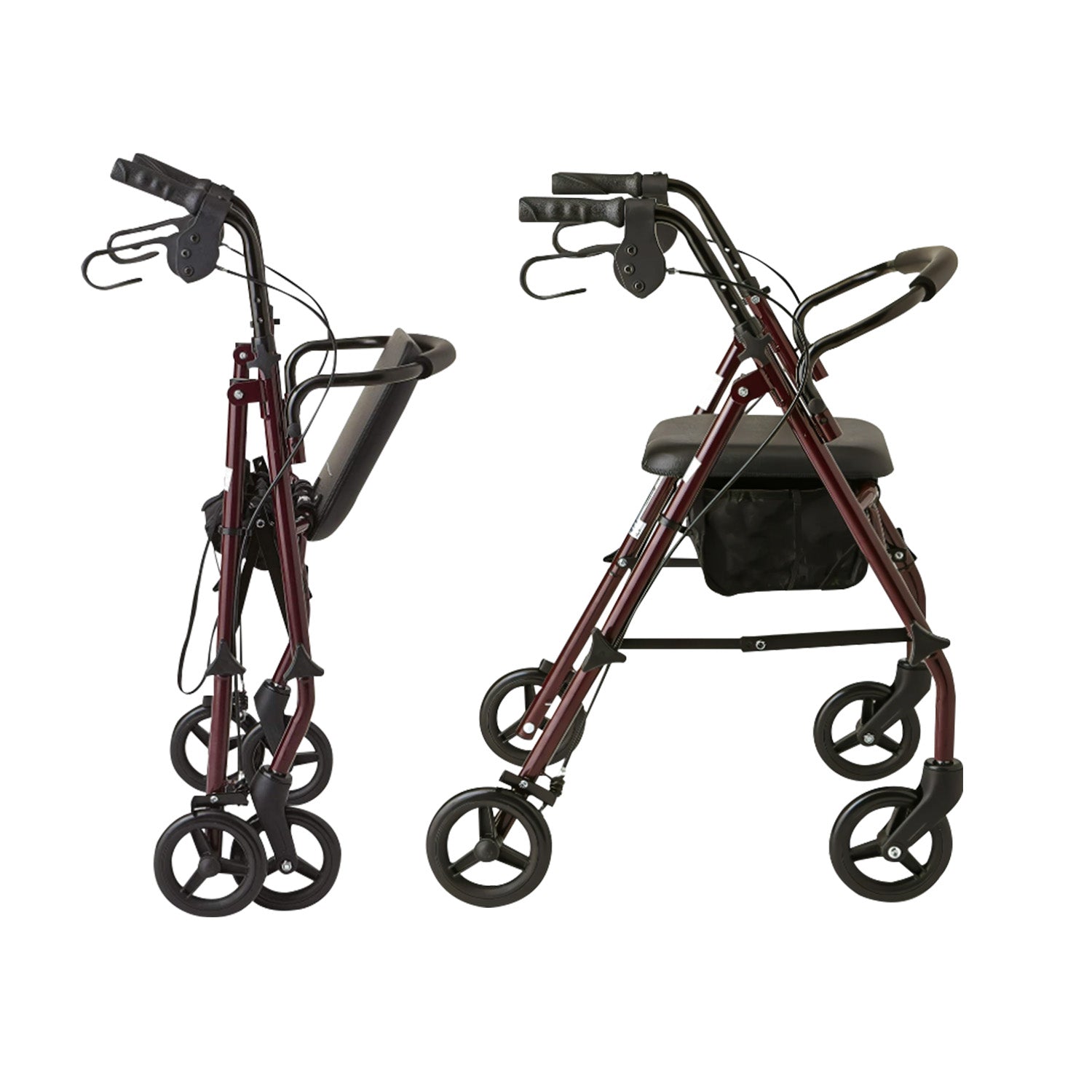 Orthonica Foldable Steel Frame Rollator 4-wheel Walker V240-FRW-MAS-30-STL