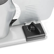 Pronti White Electric Food Slicer 200W with Adjustable Thickness 1 to 15mm Serrated and Fine Edge Stainless V240-FS-190-2A