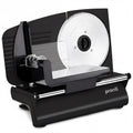 Pronti Black Electric Food Slicer 200W with Adjustable Thickness 1 to 15mm Serrated and Fine Edge Stainless V240-FS-190-2A-BK