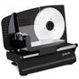 Pronti Black Electric Food Slicer 200W with Adjustable Thickness 1 to 15mm Serrated and Fine Edge Stainless V240-FS-190-2A-BK