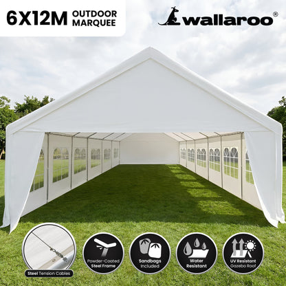 Wallaroo 12m x 6m outdoor event marquee carport tent V240-GAZ-CPT-612