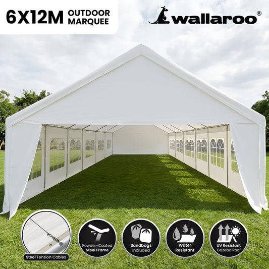 Wallaroo 12m x 6m outdoor event marquee carport tent V240-GAZ-CPT-612