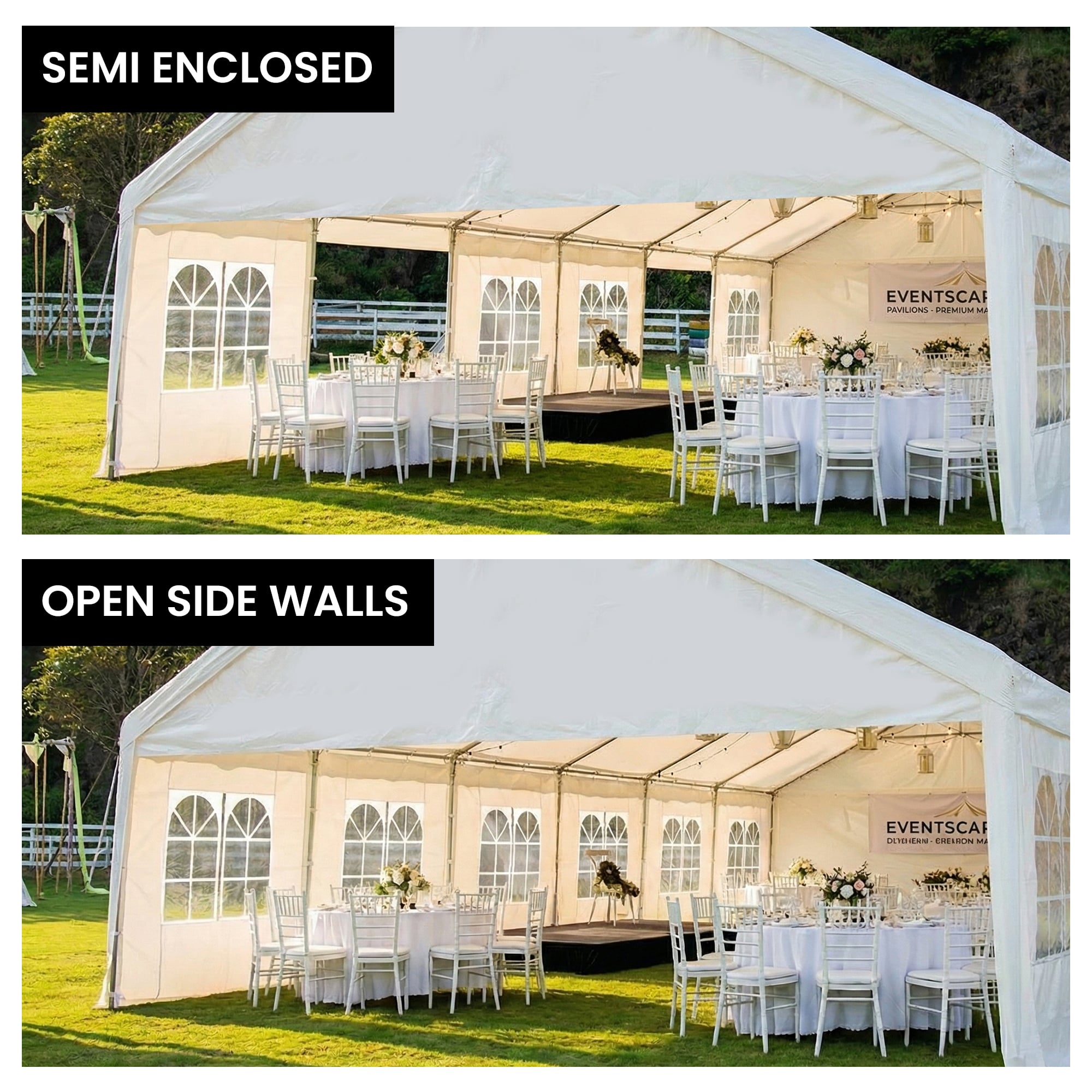 Wallaroo 12m x 6m outdoor event marquee carport tent V240-GAZ-CPT-612