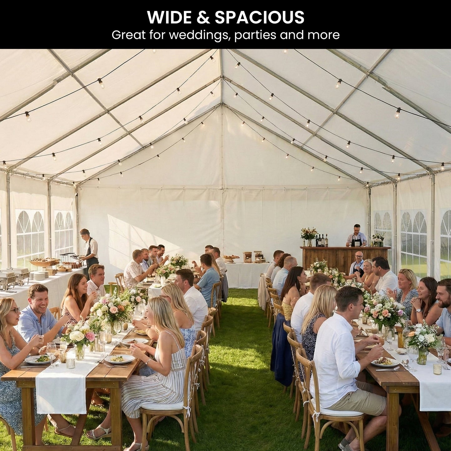 Wallaroo 12m x 6m outdoor event marquee carport tent V240-GAZ-CPT-612