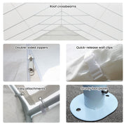 Wallaroo 12m x 6m outdoor event marquee carport tent V240-GAZ-CPT-612