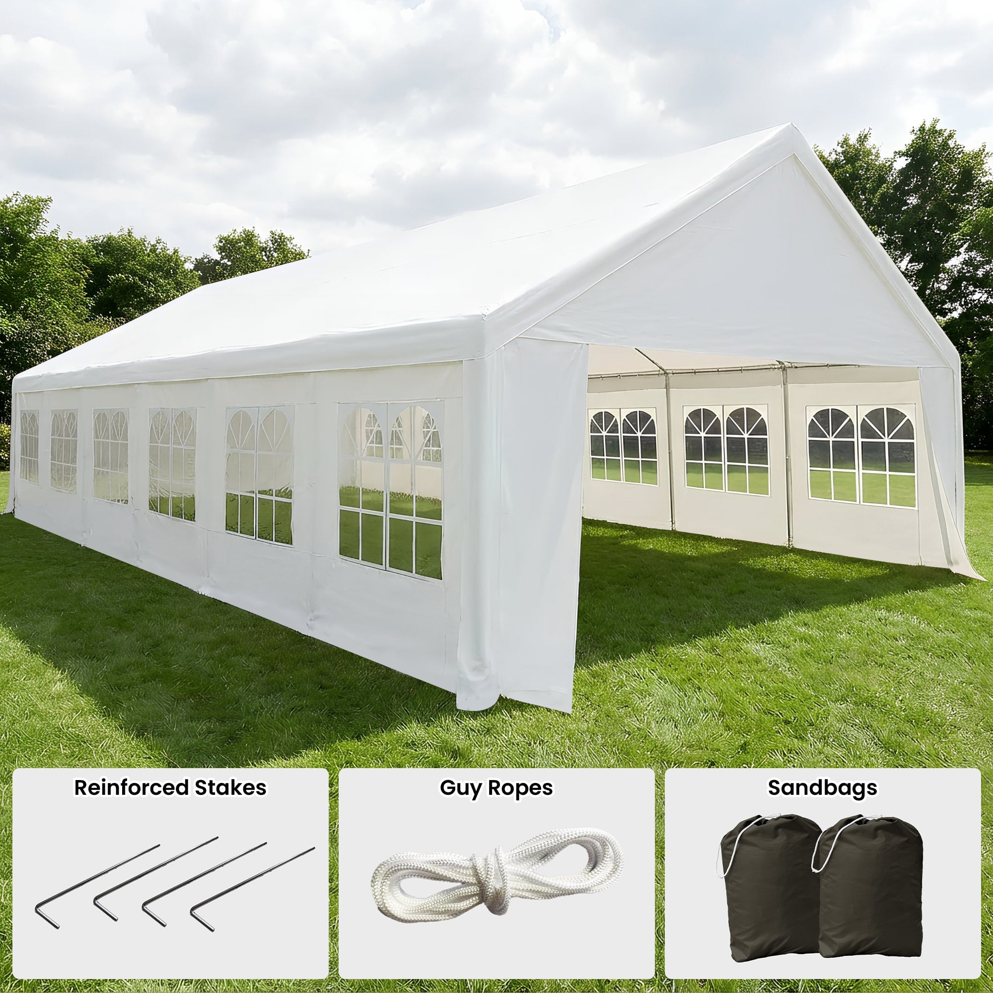 Wallaroo 12m x 6m outdoor event marquee carport tent V240-GAZ-CPT-612