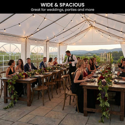 Wallaroo 6x6m Outdoor Event Marquee Gazebo Party Wedding Tent - White V240-GAZ-CPT-6X6-WH