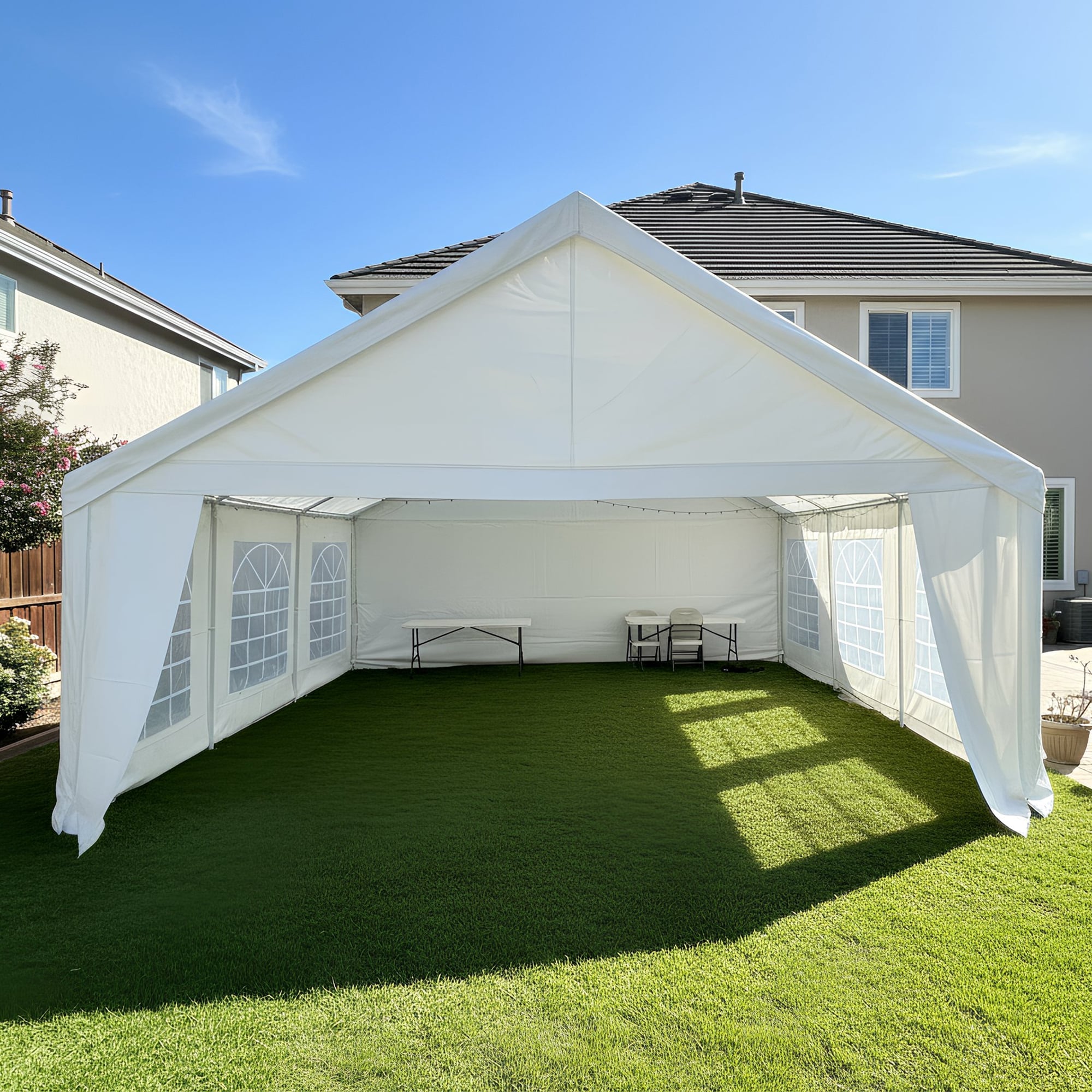 Wallaroo 6x6m Outdoor Event Marquee Gazebo Party Wedding Tent - White V240-GAZ-CPT-6X6-WH