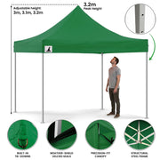 Wallaroo Gazebo Tent Marquee 3x3 Popup Outdoor - Green V240-GAZ-POP-3X3-GN