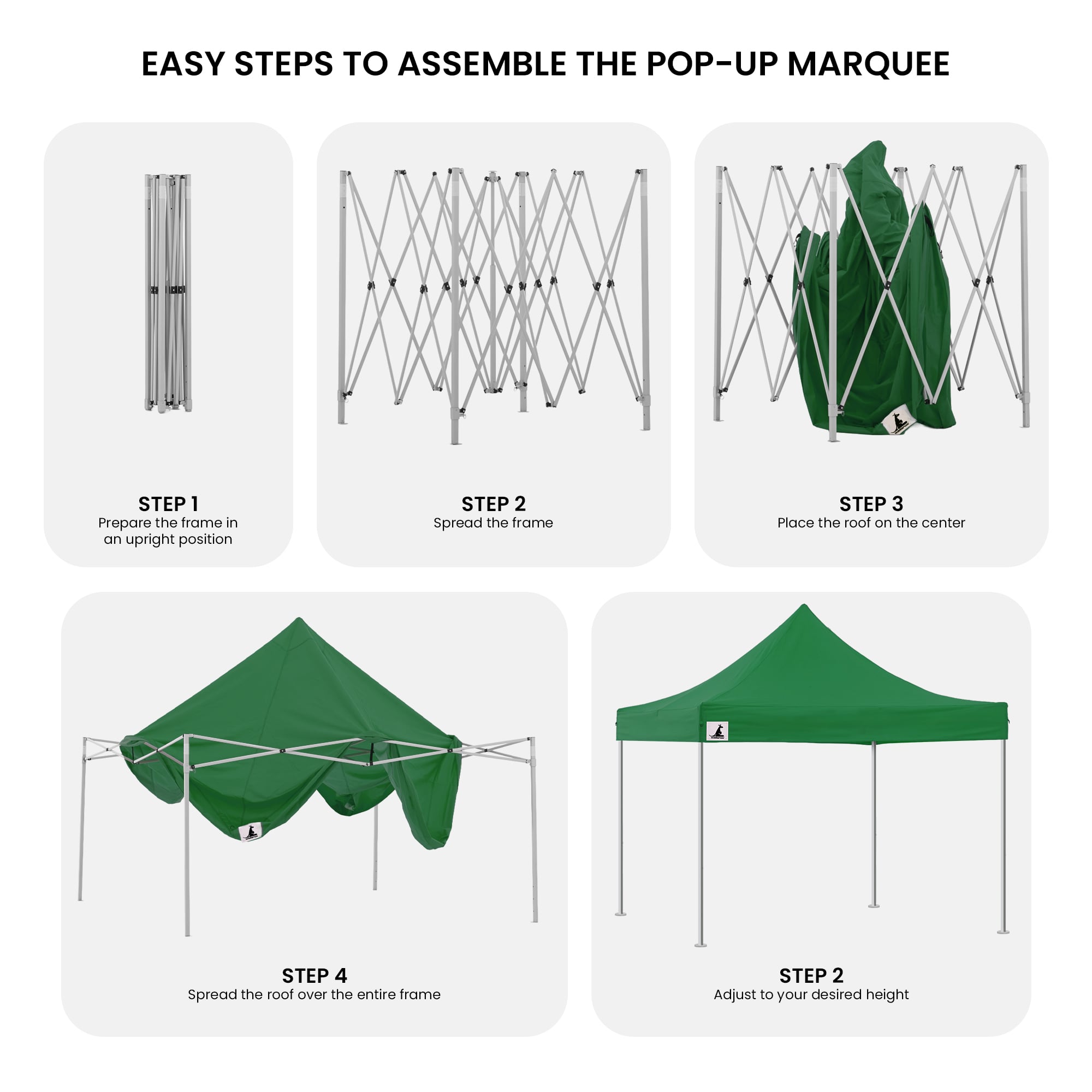 Wallaroo Gazebo Tent Marquee 3x3 Popup Outdoor - Green V240-GAZ-POP-3X3-GN