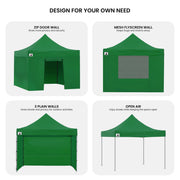Wallaroo Gazebo Tent Marquee 3x3 Popup Outdoor - Green V240-GAZ-POP-3X3-GN