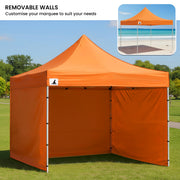 Wallaroo Gazebo Tent Marquee 3x3 PopUp Outdoor - Orange V240-GAZ-POP-3X3-OR