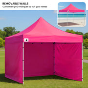 Wallaroo Gazebo Tent Marquee 3x3 PopUp Outdoor Pink V240-GAZ-POP-3X3-PK