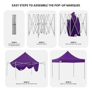Wallaroo Gazebo Tent Marquee 3x3 PopUp Outdoor Purple V240-GAZ-POP-3X3-PU