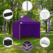 Wallaroo Gazebo Tent Marquee 3x3 PopUp Outdoor Purple V240-GAZ-POP-3X3-PU