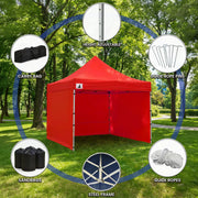 Wallaroo Gazebo Tent Marquee 3x3 PopUp Outdoor Red V240-GAZ-POP-3X3-RD