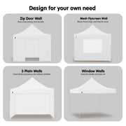 Wallaroo Gazebo Tent Marquee 3x3 PopUp Outdoor Wallaroo White V240-GAZ-POP-3X3-WH