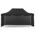 Wallaroo Gazebo Tent Marquee 3x4.5m PopUp Outdoor Black V240-GAZ-POP-3X45-BK