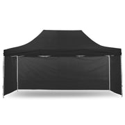 Wallaroo Gazebo Tent Marquee 3x4.5m PopUp Outdoor Black V240-GAZ-POP-3X45-BK