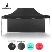 Wallaroo Gazebo Tent Marquee 3x4.5m PopUp Outdoor Black V240-GAZ-POP-3X45-BK