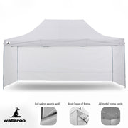 Wallaroo Gazebo Tent Marquee 3x4.5m PopUp Outdoor White V240-GAZ-POP-3X45-WH