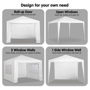 Wallaroo 3x3m Outdoor Party Wedding Event Gazebo Tent - White V240-GAZ-WED-3X3-WH