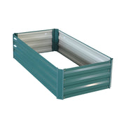 Wallaroo Garden Bed 120 x 60 x 30cm Galvanized Steel - Green V240-GBD-BSW-1206-GN