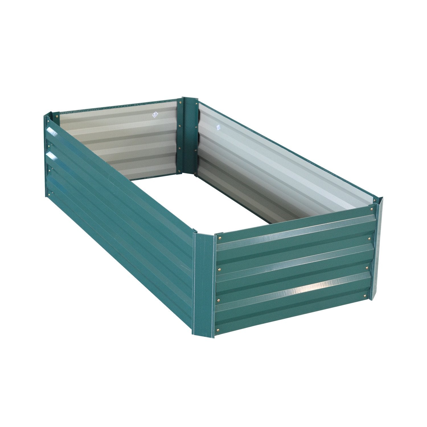 Wallaroo Garden Bed 120 x 60 x 30cm Galvanized Steel - Green V240-GBD-BSW-1206-GN