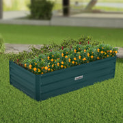 Wallaroo Garden Bed 120 x 60 x 30cm Galvanized Steel - Green V240-GBD-BSW-1206-GN