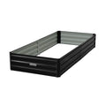 Wallaroo Garden Bed 210 x 90 x 30cm Galvanized Steel - Black V240-GBD-BSW-2109-BK