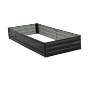 Wallaroo Garden Bed 210 x 90 x 30cm Galvanized Steel - Black V240-GBD-BSW-2109-BK