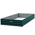 Wallaroo Garden Bed 240 x 120 x 30cm Galvanized Steel - Green V240-GBD-BSW-2412-GN
