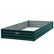 Wallaroo Garden Bed 240 x 120 x 30cm Galvanized Steel - Green V240-GBD-BSW-2412-GN